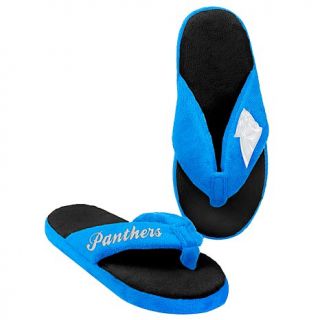 Carolina Panthers NFL Women's Plush Flip Flop Slippers