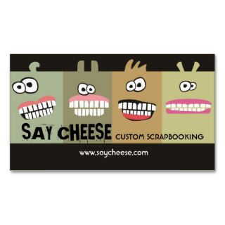 Funny monster creatures business cards
