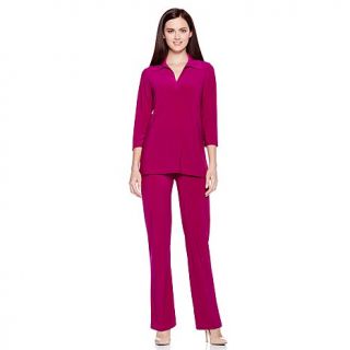 Slinky® Brand Collared Tunic with Pants Set