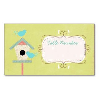 Cute And Shabby Table Numbers Business Card Template