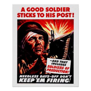 Good Soldier   Vintage WW2 Production Poster