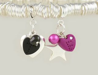personalised silver charm by fingerprints