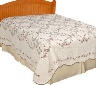 Kathleen Field Monica 100Cotton Queen Quilted Bedspread —
