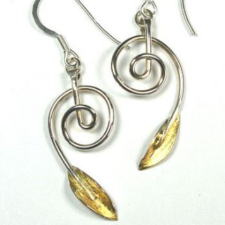 botanics spiral earrings by angie young designs