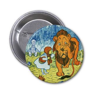 Wizard of Oz Dorothy and the Cowardly Lion Buttons