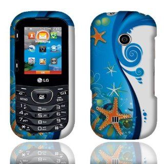 LG Cosmos 2 VN251 Blue Ocean Wonder Rubberized Cover Cell Phones & Accessories
