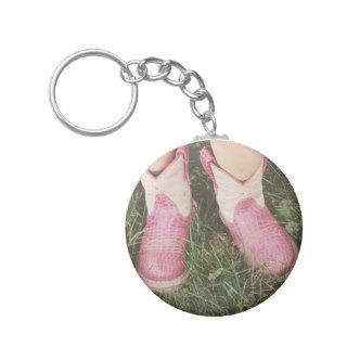 Little Cowgirl Pink Boots Keychains