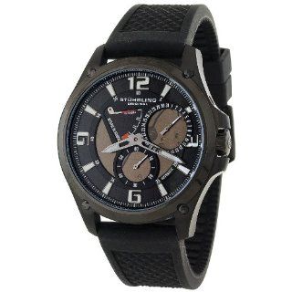 Stuhrling Original Men's 251.335612 Lifestyle 'Atlas' Automatic Power Reserve Rubber Strap Watch Watches