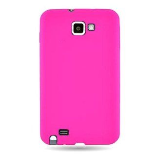 Wireless Central Brand Silicone Pink Gel Skin Sleeve Rubber Soft Cover Case for Samsung I717 Galaxy Note LTE   AT&T   WCF1072 Cell Phones & Accessories
