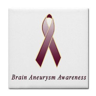 Brain Aneurysm Awareness Ribbon Tile Trivet  