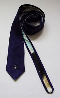 skinny leather tie by little pearl button