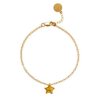 star bracelet gold plated sterling silver by chupi