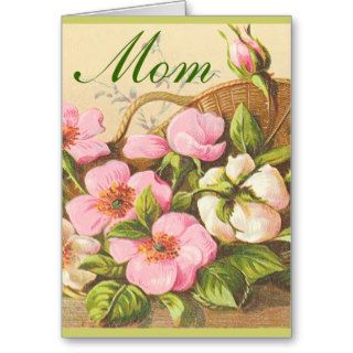 Cute Vintage Mom Floral Greeting Card