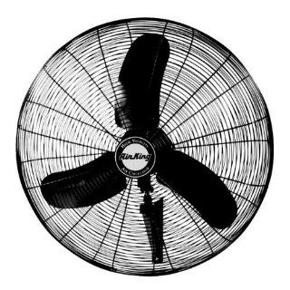 Air King 9075 30 Inch Industrial Grade Oscillating Wall Mount Fan, 1/3 Horsepower, Black Finish   Electric Household Fans