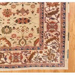 Afghani Hand knotted Ivory Oushak Wool Rug (8'2 x 9'10) Herat Oriental 7x9   10x14 Rugs
