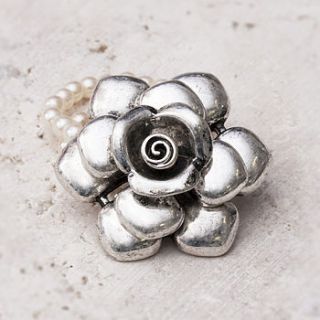 luce peony flower ring by bloom boutique