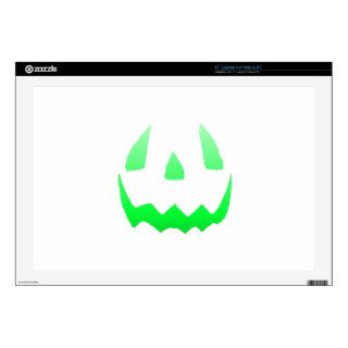 Green Glow Happy Halloween 17" Laptop Skins