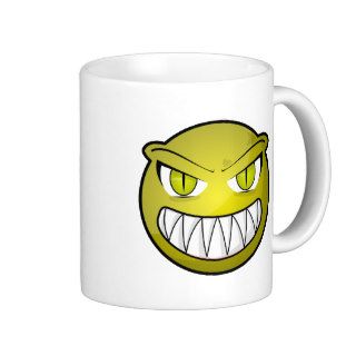 Scary Angry Green Cartoon Face Coffee Mug