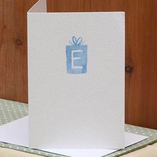 personalised painted present handmade card by hannah shelbourne designs