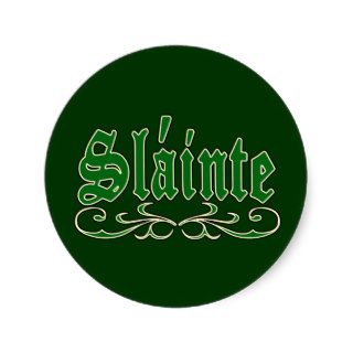 Cheers for St. Patrick's Day Round Stickers