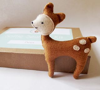 make your own deer softie toy sewing kit by sarah hurley designs