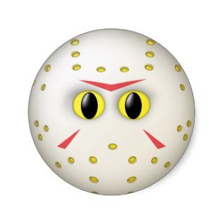 Hockey Mask Smiley Face Stickers