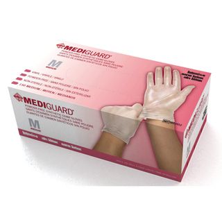 Mediguard Medium Vinyl Exam Gloves (Case of 1500) Medline Exam Gloves
