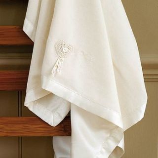silk and organic cotton baby blanket by the chic country home