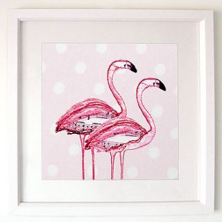 flamingos print by jenny arnott cards & gifts