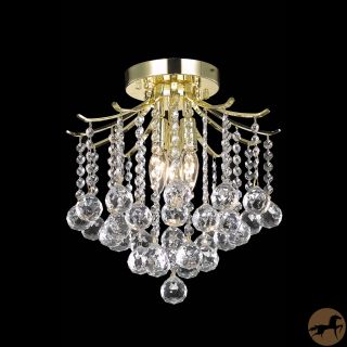 Christopher Knight Home Contemporary Crystal Three light Gold Chandelier