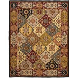 Handmade Heritage Bakhtiari Multicolored/ Red Wool Area Rug (96 X 136)