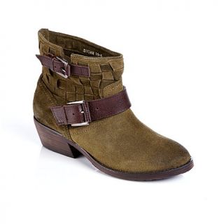 Adam Tucker Me Too "Sugar" Suede Ankle Boot with Buckle Detail
