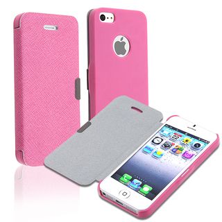 BasAcc Hot Pink Fabric Leather Case for Apple iPhone 5 BasAcc Cases & Holders
