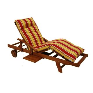 All weather Three section Outdoor Polyester Chaise lounge Cushion