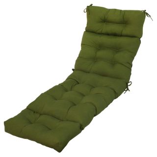 72 inch Outdoor Summerside Green Chaise Lounger Cushion