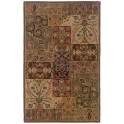 Hand tufted Wool Multi color Panel Rug (5 X 8)