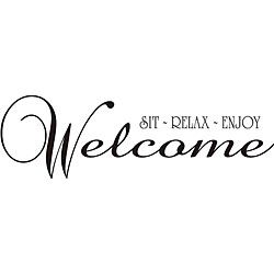 Welcome, Sit, Relax, Enjoy Vinyl Wall Art Quote
