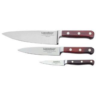 LamsonSharp 3 Piece Forged Chef's Knife Set Kitchen & Dining