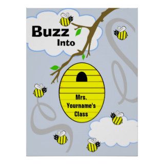 Teacher Classroom Poster   Bees And Bee Hive