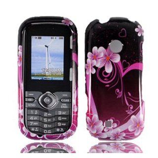 For Verizon For LG Cosmos 3 VN251S Accessory   Purple Daisy Design Hard Case Cover, Lf Stylus Pen and Screen Wiper Cell Phones & Accessories