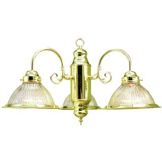 Woodbridge Lighting Contemporary Basic Three light Polished Brass Chandelier