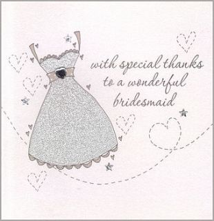 handmade bridesmaid thank you card by eggbert & daisy