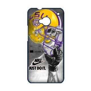 luckeverything store Custom NCAA LSU Tigers logo with nike logo black plastic Case for HTC ONE M7 cover  Players & Accessories