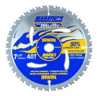 Irwin Tools 4935200 7 1/4 Inch 40 Teeth Marathon Weldtec Finishing Circular Saw Blade    