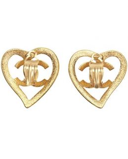 Chanel Vintage Vintage Heart Earrings