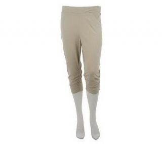 As Is Susan Graver Stretch Cotton Pedal Pusher Pull on Pants —