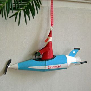 personalised christmas rocket by chantal devenport designs