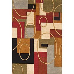 Hand tufted Metro Classic Multi color Wool Rug (5 X 8)