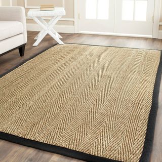 Hand woven Casual Sisal Natural/ Black Seagrass Runner (26 X 10)
