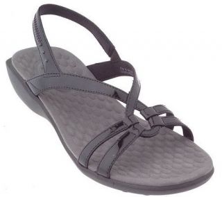 Privo by Clarks Leather Multi strap Slingback Wedge Sandals —